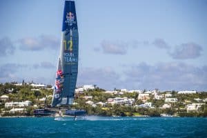 Red Bull Youth America's Cup boat in action at Bermuda, on 02 February 2017.